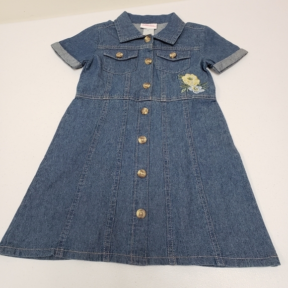 Little Lass Other - Little Lass Girls Denim Blue Jean Dress Size 5